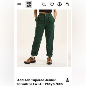 Lucy & Yak Posy Green Addison Jeans